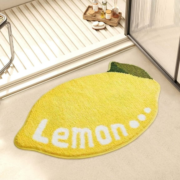 Cute Bathroom Rugs, Funny Fruit Rug, DELESYS Soft Plush Fluffy Bath Mat, Absorbent, Non-Slip for Bathroom, Kitchen Sink, Bedroom, Kid's Bedroom, and Living Room, 40*60cm