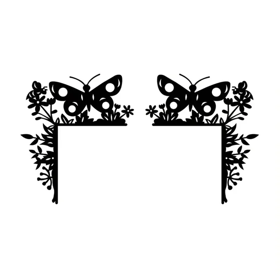 1Piece Door Frame Corner Decoration Hanging Wall Art Metal Butterfly Decorative Wall Stickers Door Corner Decorations