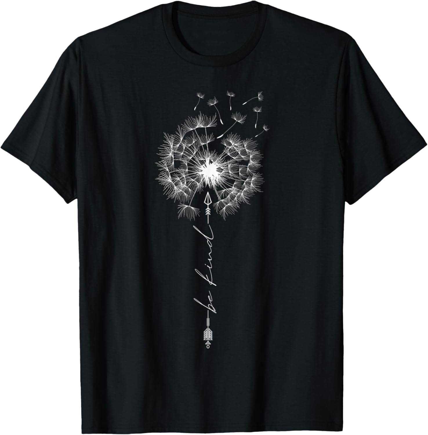 Cute Be Kind Dandelion Tattoodesign Arrows Breathe Pattern T-Shirt ...