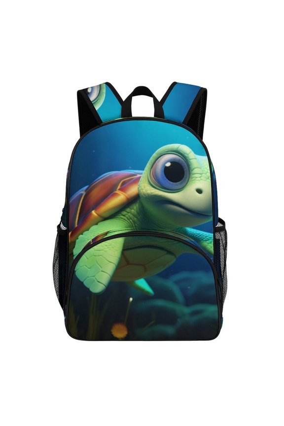 Cute Beach Turtle Teenage Backpack Middle Students Bookbag Outdoor Daypack