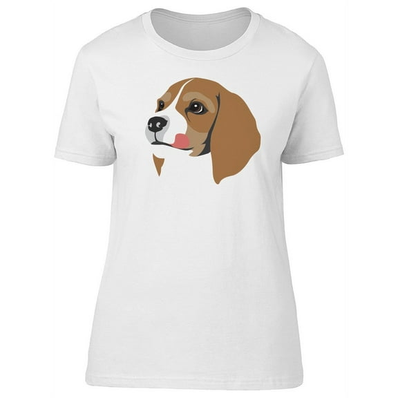 Cute Beagle Dog Face Cartoon Tee Women's -Image by Shutterstock