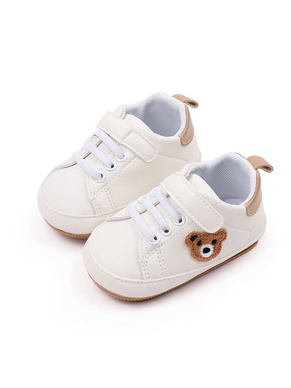 Cute Bear Baby Prewalker Boy Girls Indoor Shoes First Walking Sneakers Shoes Infants Trainer for Daily