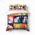 thumbnail image 1 of Cute Bear Bedding Set 3 Pcs Soft Microfiber Quilt Cover For Bedroom Decor, Comforter Cover With 2 Pillowcase, 1 of 5
