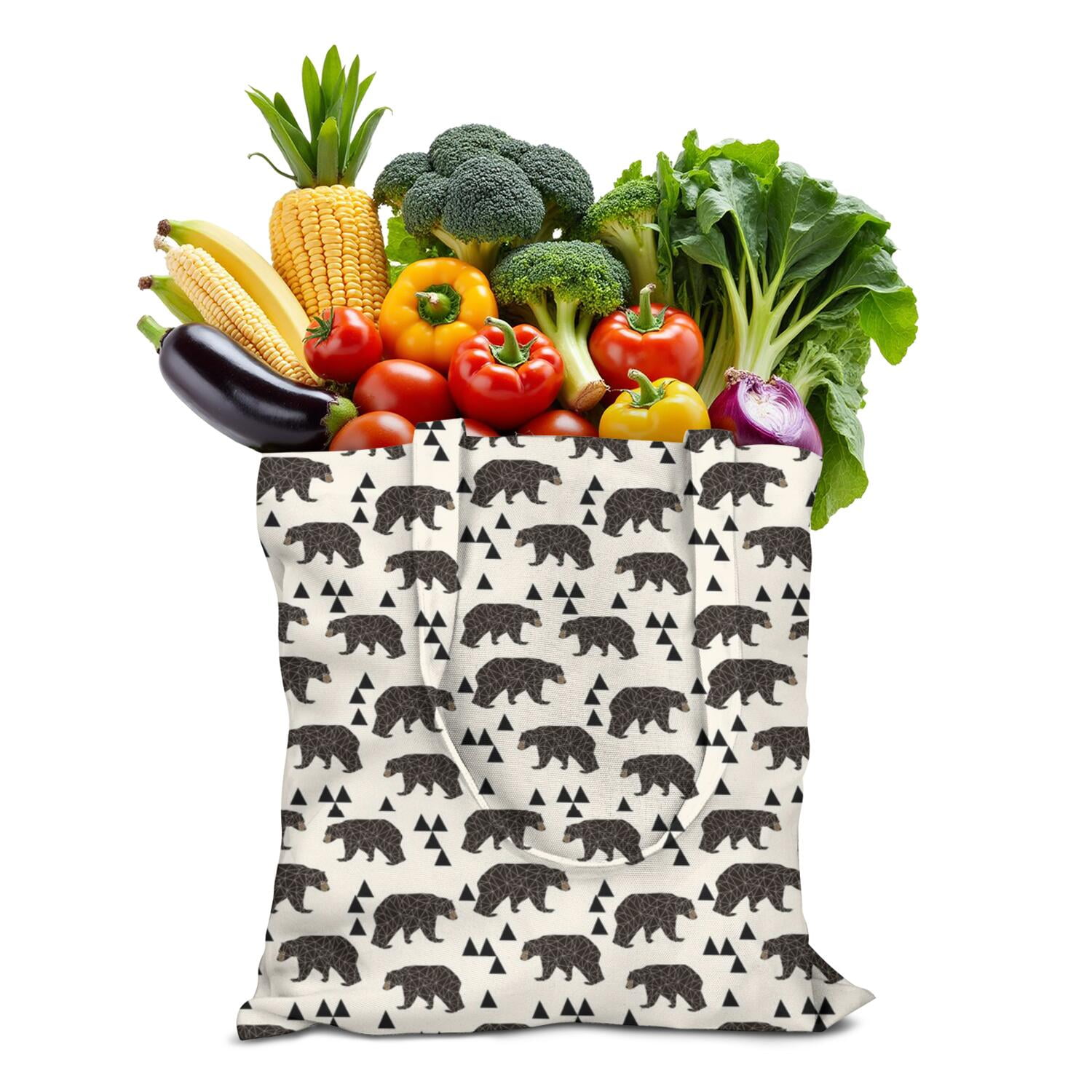 Fishing Bears 2 Clover Canvas Tote Bag