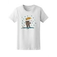 thumbnail image 1 of Cute Bear Cartoon In The Rain T-Shirt Women -Image by Shutterstock, Female XX-Large, 1 of 2