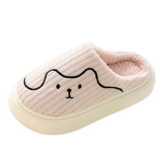 Cute Bear Cotton Slippers for Women Indoor Outdoor Non Slip Memory Foam Couples House Slippers Warm Fuzzy Slippers Home Shoes Size 41