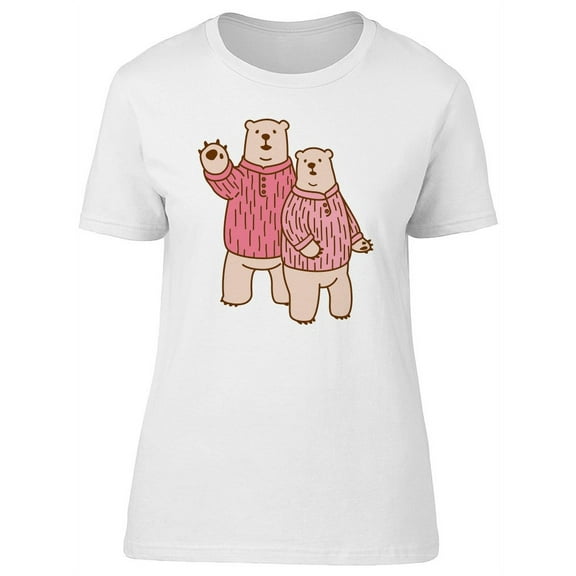 Cute Bear Couple Pajamas Tee Women's -Image by Shutterstock