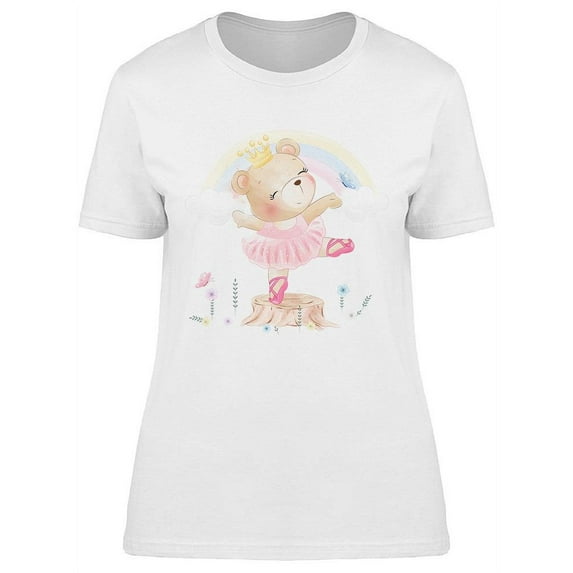 Cute Bear Dancing T-Shirt Women -Image by Shutterstock, Female Small
