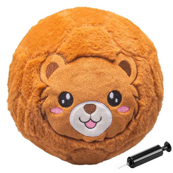 Cute Bear Design Kids High-Elasticity Plush Inflatable Ball, Silent Indoor Soft Patting Ball, Lightweight Handheld Grasp Ball for Toddlers & Kids, Quiet Bouncy Toy for Home Play