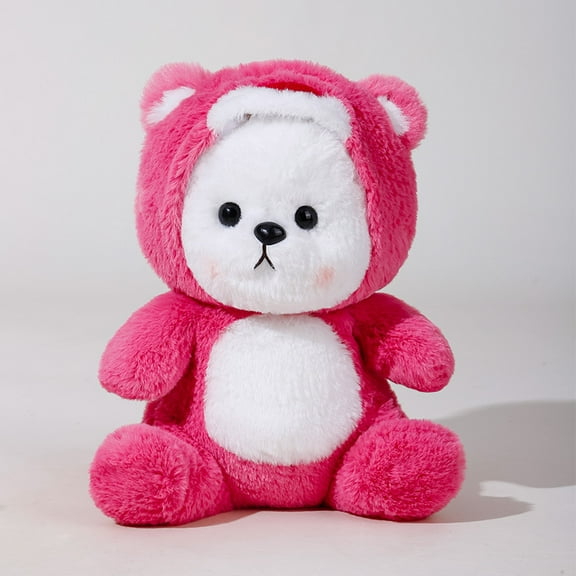 Cute Bear Doll in Detachable Hooded Outfit, Perfectly Soft and Cuddly for Endless Comfort and Charming Decor Accent