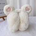 thumbnail image 1 of Cute Bear Ears Winter Warm Earmuffs for Women Girls Kids Plush Thick Soft Ear Muffs Protect Ears Foldable Warmer Cover Earflaps, 1 of 9