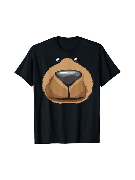Cute Bear Face Costume Halloween Teddy Diy T-Shirt