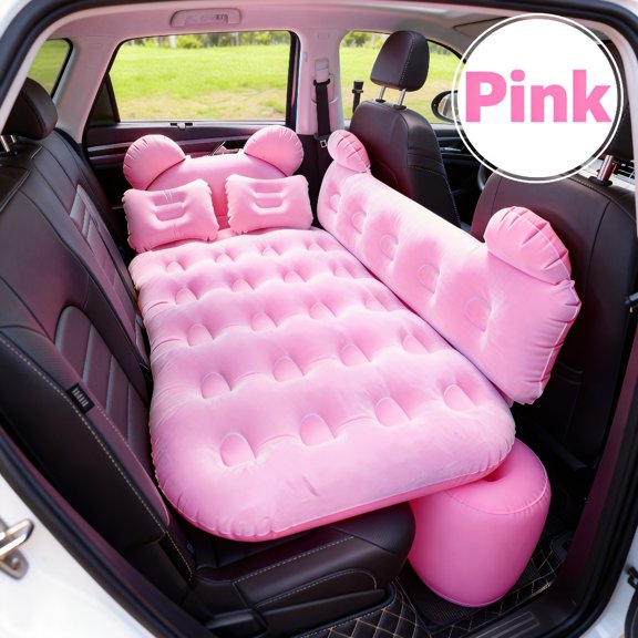 Cute Bear Foldable RV Mattress Ergonomic Portable Sleeping Pad for SUV Truck Van Backseat Tent Camping Family Travel Christmas Gift