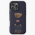 thumbnail image 1 of Cute Bear Illustration Phone Case for iPhone 16 15 14 13 12 11 Pro Max M890080, 1 of 2