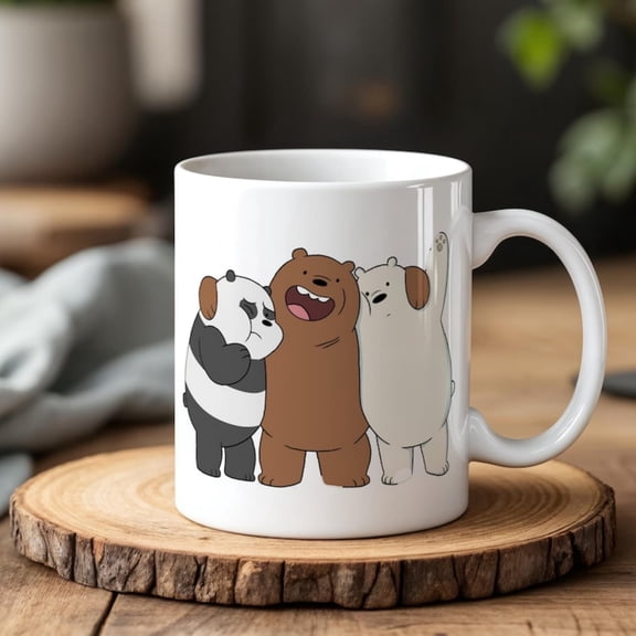 Cute Bear Mug 0ml rtoon Panda Grizzly Polar Bear Cup Gift or Animation Fans Animal Coffee Mug.