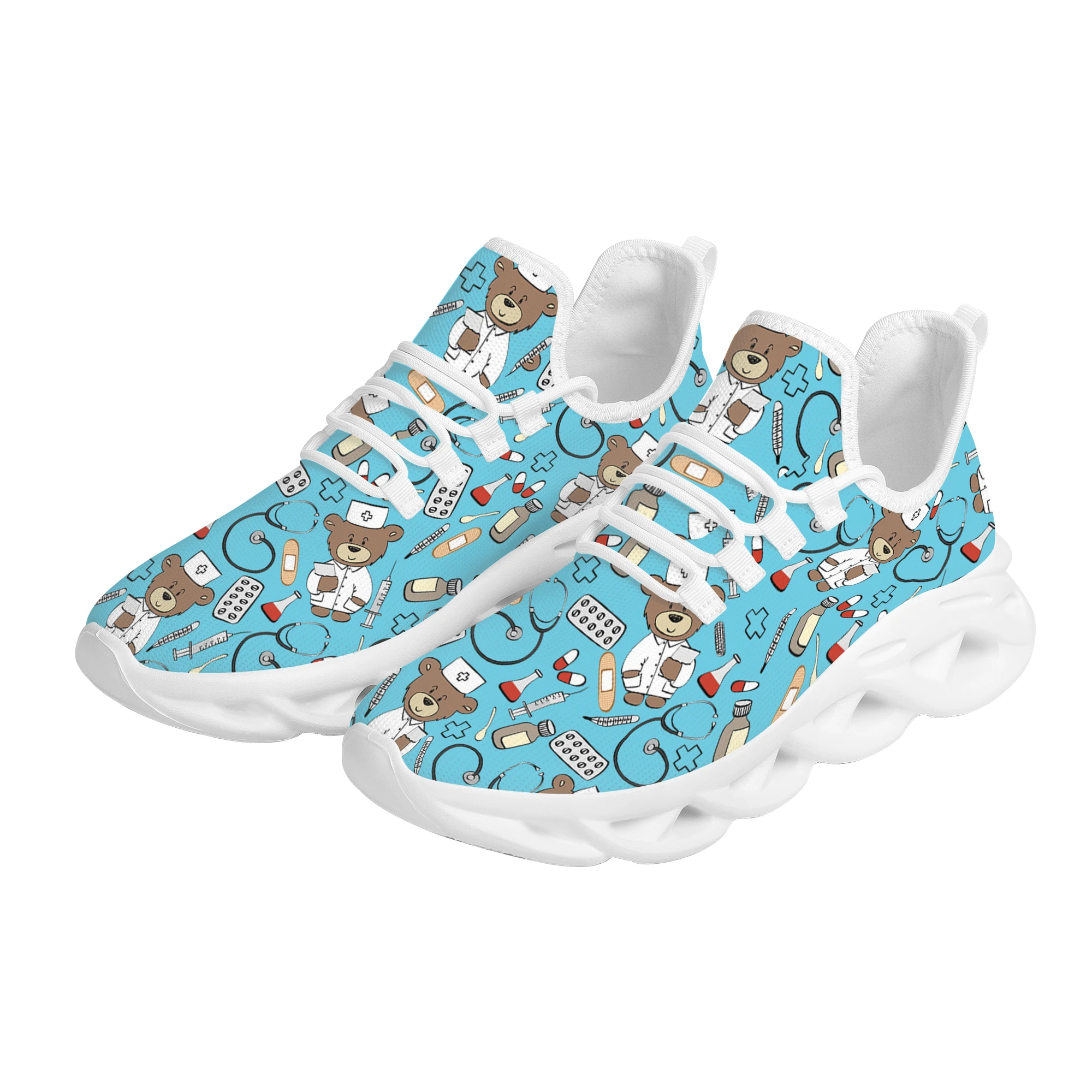 cute white nursing shoes