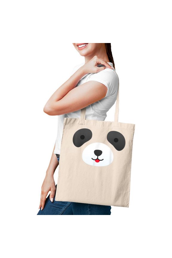 Cute Bear Panda Face Diy Easy Halloween Party Easy Costume Tote Bag