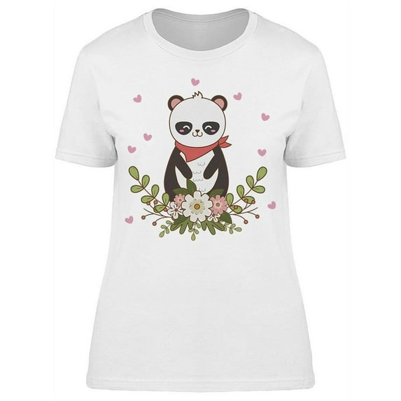 Cute Bear Panda Woodland T-Shirt Women -Image by Shutterstock, Female x-Large