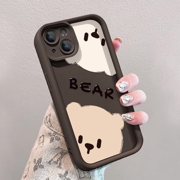 Cute Bear Pattern Full Body Protective Case for Apple iPhone 17 Air, Shockproof Anti-Vibration Durable Phone Cover with Slim Fit Design