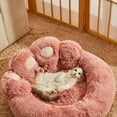 thumbnail image 1 of Cute Bear Paw Shaped Dog Bed And Cat Bed, Calm Donut Dog Bed, Warm And Comfortable Soft Dog Round Bed, Plush Dog And Cat Mattress Bed. Give Your Youngsters A Warm And Comfortable Mattress!, 1 of 12