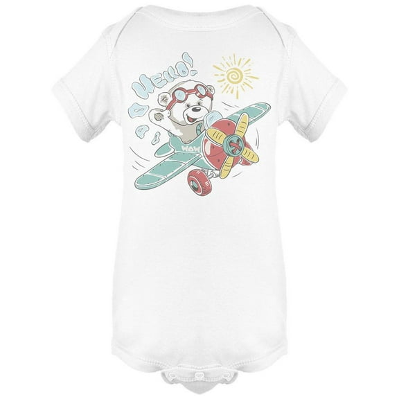 Cute Bear Pilot Bodysuit Infant -Image by Shutterstock,  6 Months