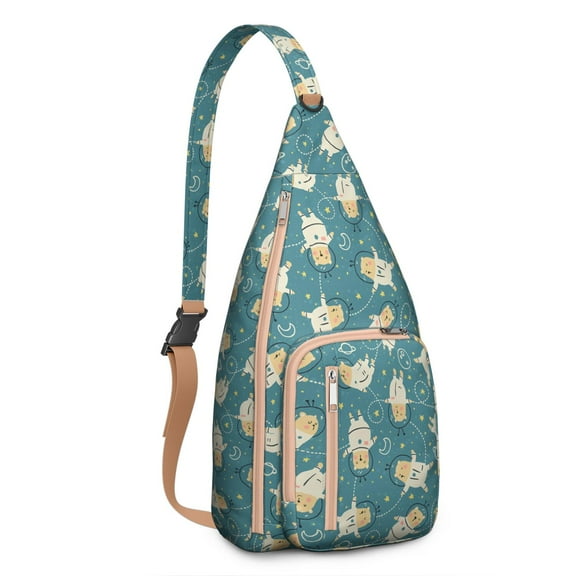 Cute Bear Print Hiking Backpack – Lightweight Drawstring Daypack with Watercolor Forest & Moon Design – Ideal for Bear Lovers, Outdoor Adventures, and Travel