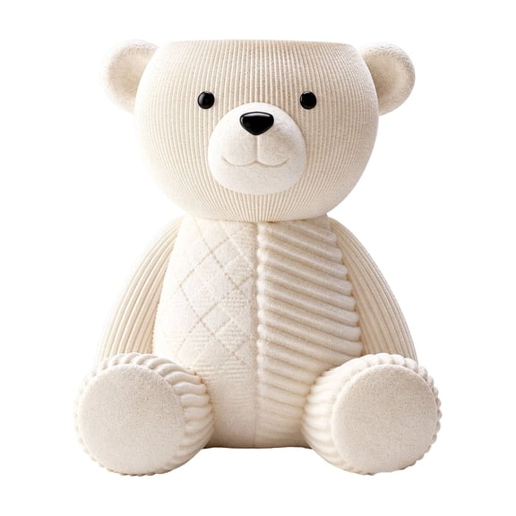 Cute Bear Resin Candleholder, Knitted Texture Bear Candlestick, Decorative Stand for Tabletop, Home Decors, Holiday Party, Birthday Housewarming Gift