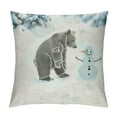 Cute Bear Reversible Throw Pillow Covers for Kids Boys Girls Wild