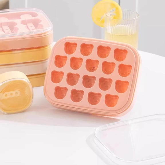 Cute Bear Silicone Popsicle Molds 1 Set Reusable DIY For Homemade Ice Cream Cakesicles