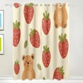 thumbnail image 1 of Cute Bear Strawberry Black Out Curtains 72 Inch Length Curtains for Sliding Glass Doors Bedroom Living Room 2 Pack, 1 of 6