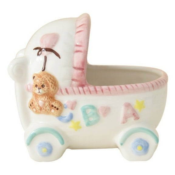 Cute Bear Style Ceramic Planter, Ideal for Hamster Critters, Home Decor Basket
