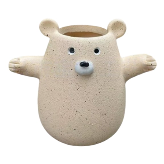 Cute Bear Succulent Plants Pots,Resin Succulent Pots,Small Flower Pots for Home,Cute Planters for Home Office Decor,Flower Vase,Creative Desktop Flower Pot for Small Succulents & Mini Plants,1PC