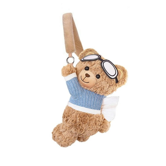 Cute Bear Tissue Holder and Trash Can,2 in 1 Car Tissue Box and Trash Can,Creative Animal Car Tissue Holder,Cute Multifunctional Trash Bag and Storage Box,for Long-Distance Driving and Traveling