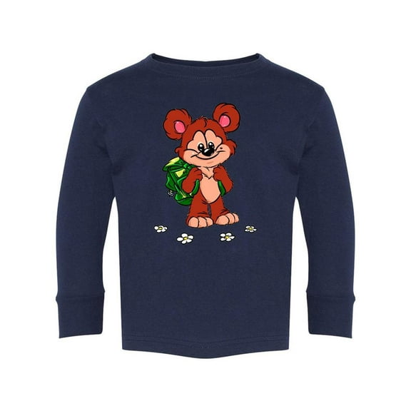 Cute Bear With A Backpack Long Sleeve Toddler -Image by Shutterstock,  4 Toddler