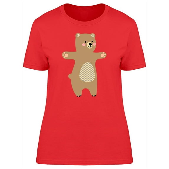 Cute Bear With Arms Extended T-Shirt Women -Image by Shutterstock, Female Medium