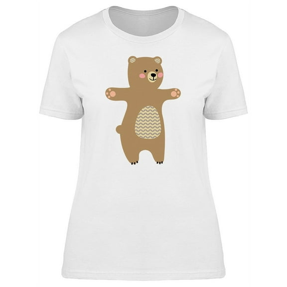 Cute Bear With Arms Extended T-Shirt Women -Image by Shutterstock, Female XX-Large