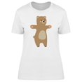 thumbnail image 1 of Cute Bear With Arms Extended T-Shirt Women -Image by Shutterstock, Female x-Large, 1 of 2