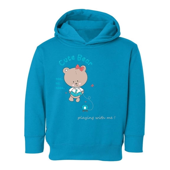 Cute Bear With Elephant Toy Hoodie Toddler -Image by Shutterstock, 5 Toddler