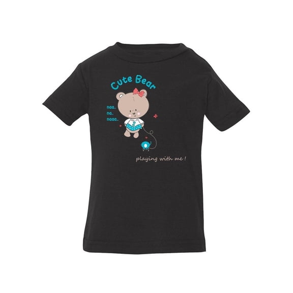 Cute Bear With Elephant Toy T-Shirt Infant -Image by Shutterstock,  12 Months