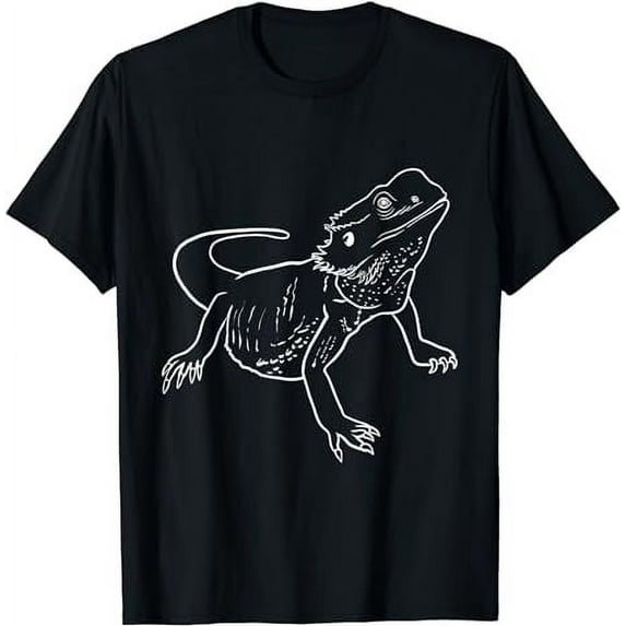 Cute Bearded Dragon Line Lover Gift Owner Love T-Shirt