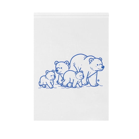 Cute Bears Garden Flag House Banner 28" x 40" Double Sided Outdoor Yard Decoration