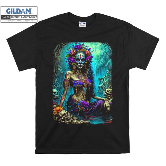 Cute Beautiful Girl Rose Skull T-shirt Gift Hoodie Tshirt Men Women Unisex F121