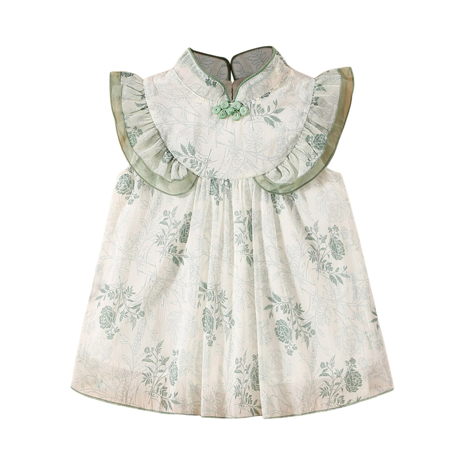 Cute Beauty Girls Toddler Summer Casual Sleeveless Prints Dress Dance