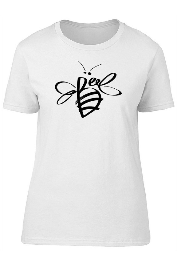 Cute Bee Abstract Sketch Tee Women's - Women T-Shirt, 2XL