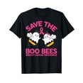 thumbnail image 1 of Cute Bee & Breast Cancer - Themed Patterned Tee,Tops Boasts"SAVE THE BOO BEES BREAST CANCER AWARENESS"Text and Cute Bee Illustrations,Round Neck Regular Fit T - shirts, Size(S - 5XL), 1 of 5