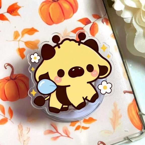 Cute Bee Cow Magnetic Phone Grip  Kawaii Animal Magnetic Pop Socket & Kickstand