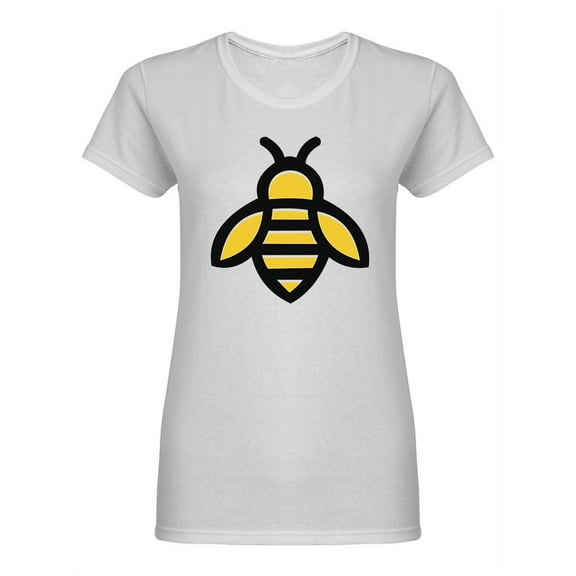 Cute Bee  Design Shaped T-Shirt Women -Image by Shutterstock, Female Large