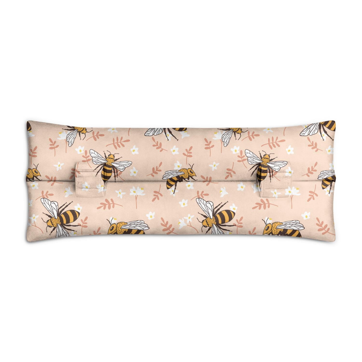 Cute Bee and Flower Seatbelt Pillow for Women After Surgery - Mastectomy Breast Cancer Heart Surgery Recovery Cushion with Honeycomb Pattern - Soft Car Travel Pressure Relief Pad