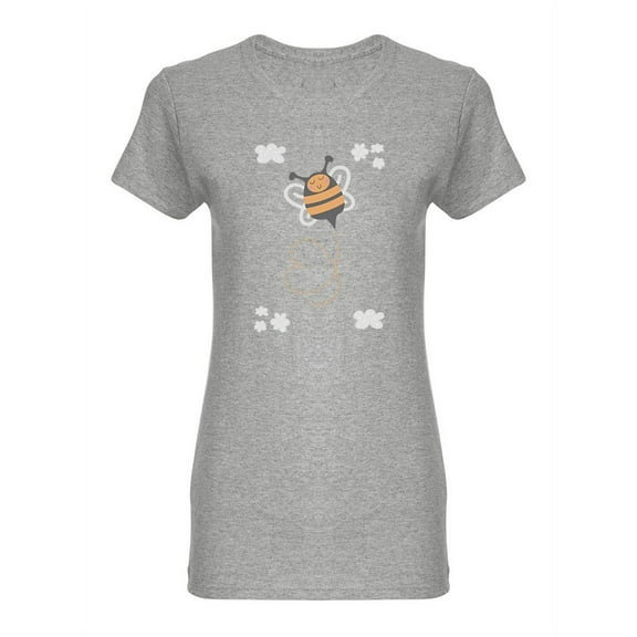 Cute Bee  Graphic Shaped T-Shirt Women -Image by Shutterstock, Female x-Large