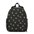 thumbnail image 1 of Cute Bee Lovers Backpack with Honeycomb Pattern, Yellow Gift Idea, 1 of 6
